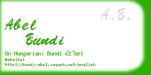 abel bundi business card